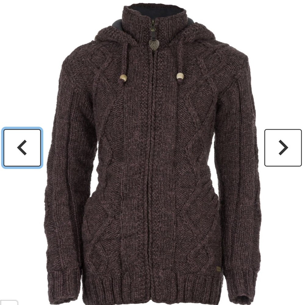 Lost Horizons Laundromat Shannon Full Zip Hooded‎ Wool Sweater